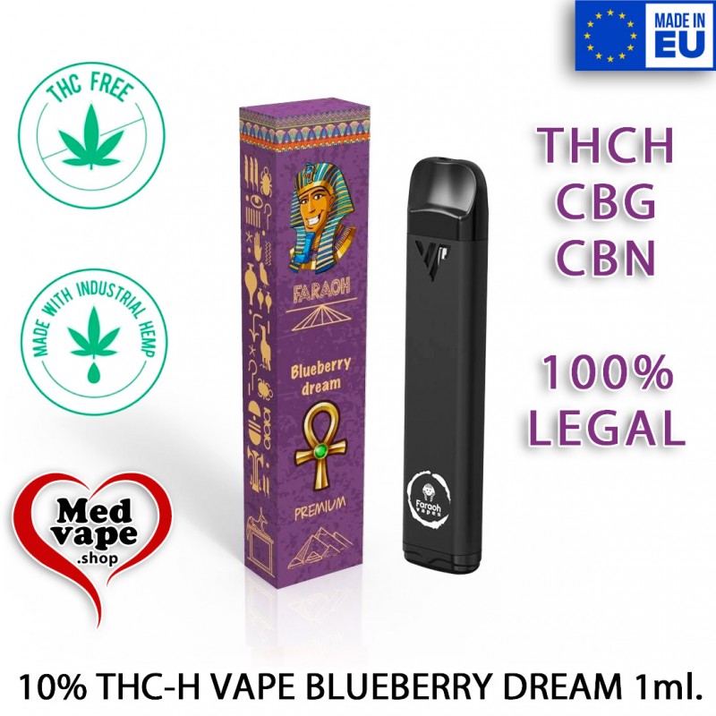 THCH 10% INDICA BLUEBERRY DREAM 1ml - FARAOH VAPE THC MEDVAPE